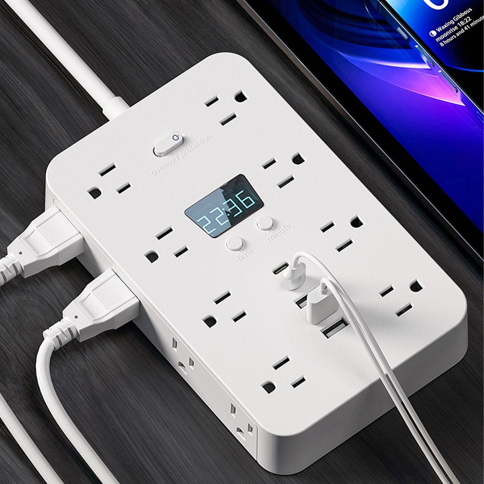 Outdoor Usb Power Strip - Düz Fişli Priz Çoğaltıcı 11 AC