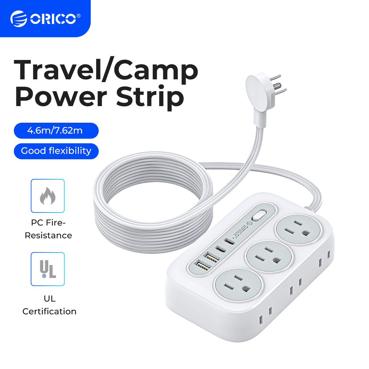 Outdoor Usb Power Strip - 6 yuva ile ORICO güç şeridi