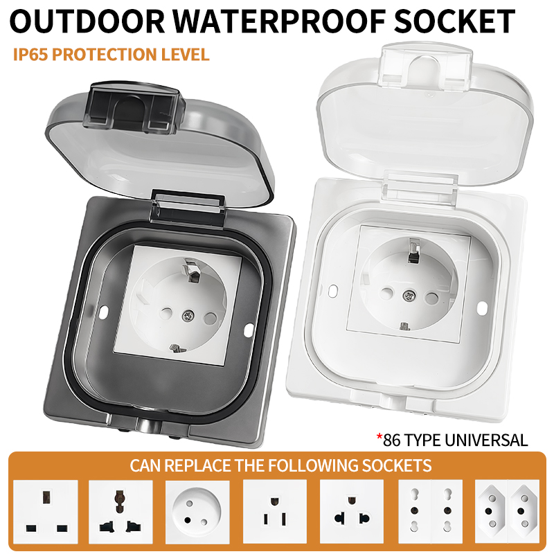 Outdoor Power Outlet - IP65 Su Geçirmez Dış Mekan Prizi,