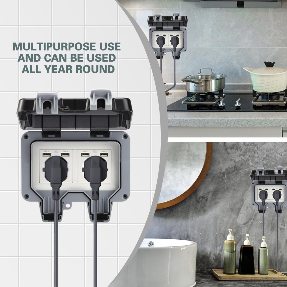 EIOMR USB Açık Su Geçirmez Sok - Outdoor Usb Power Strip incelemesi ve fiyatı