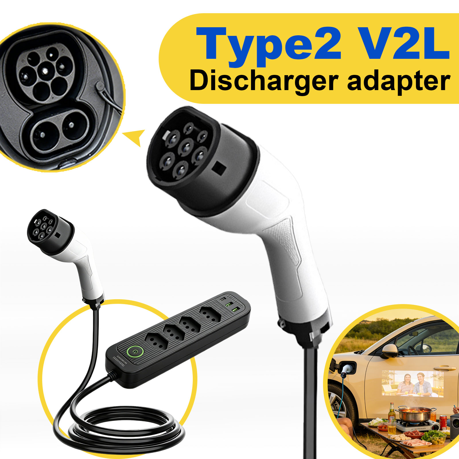 Tip2 V2L Deşarj Adaptörü 16A B - Outdoor Power Outlet incelemesi ve fiyatı