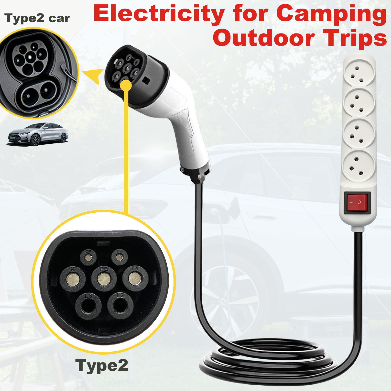 Tip2 V2L Deşarj Adaptörü İsrai - Outdoor Power Outlet incelemesi ve fiyatı